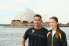 Lin Dan and Gronya Somerville pose for photos at the Press Conference, 2015 Star Australian Badm.jpg