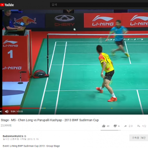 2013  MS   Chen Long Vs Parupalli Kashyap   2013 BWF Sudirman Cup   YouTube